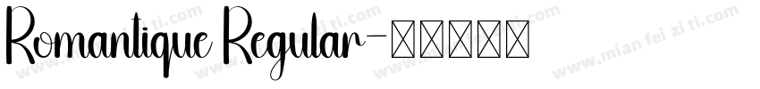 Romantique Regular字体转换